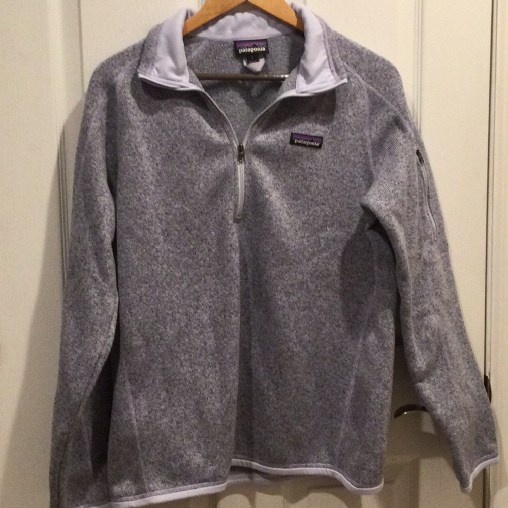 Patagonia Women's Light Heather Gray Quarter-Zip Fleece Pullover